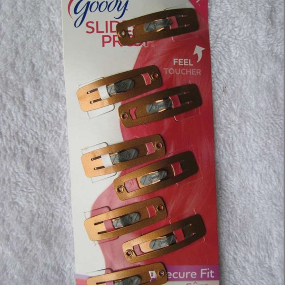 8 Goody Stay Put Slide Proof Hair Snap Clips Secure Hold Fit Black Blonde Silver - Picture 8 of 16